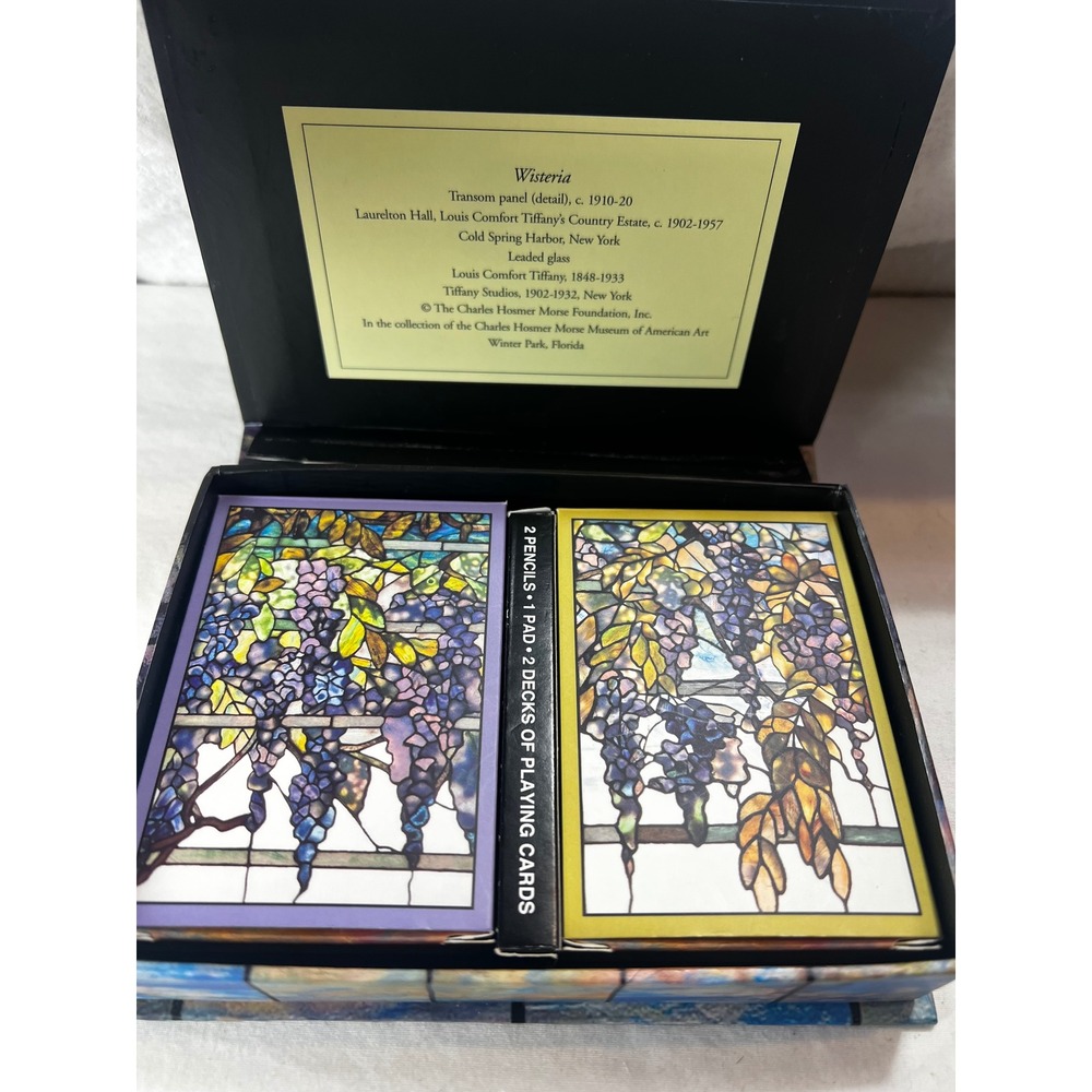 Louis Comfort Tiffany‎ Wisteria Playing Cards Stationery Set Morse Museum Art